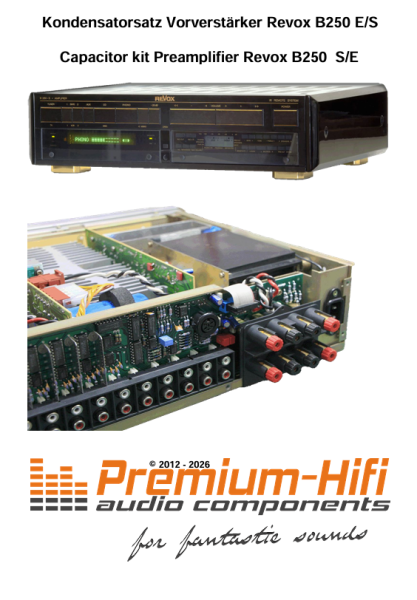 Kondensatorensatz Revox B250 S/E Vorverstärker Preamplifier 1.725.260.00