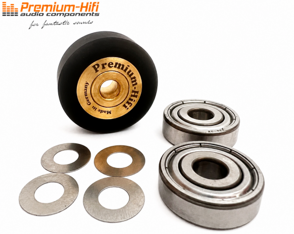 Premium Andruckrolle für Revox B77 mit Sinter-Bronze-Lager + SKF Bandlauflager | Neuware | Bandlauf
