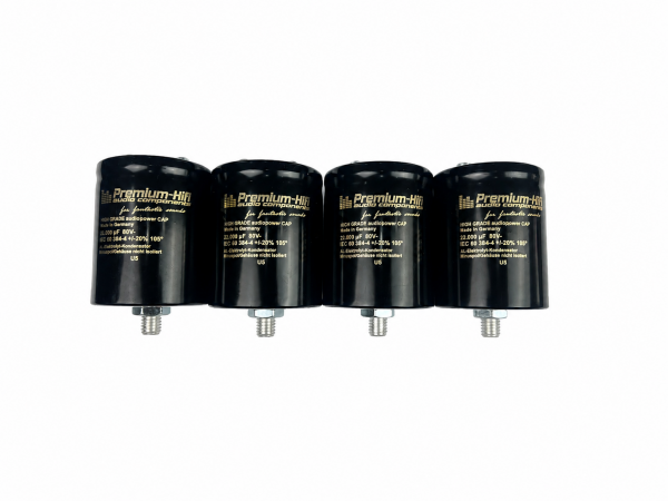 4 Premium Ladekondensatoren 22.000 µF / 80 V für Studer Revox A740/B740/A68